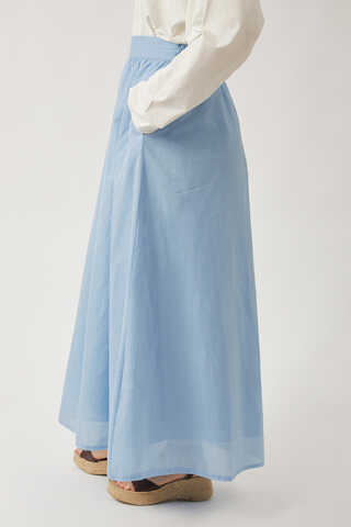 Duru Büzgülü Etek Bebe Mavisi - 9