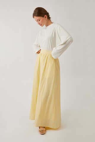 Duru Büzgülü Etek Tereyağı Sarısı - 8