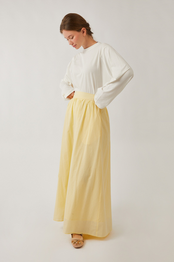 Duru Büzgülü Etek Tereyağı Sarısı - 8