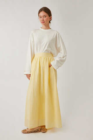 Duru Büzgülü Etek Tereyağı Sarısı - 12