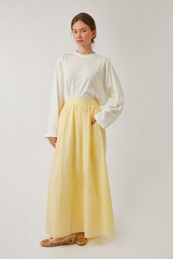 Duru Büzgülü Etek Tereyağı Sarısı - 12