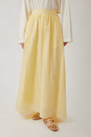 Duru Büzgülü Etek Tereyağı Sarısı - 13