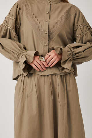 Duru Dantelli Gömlek Vizon - 8