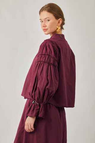 Duru Lace Shirt Burgundy - 11