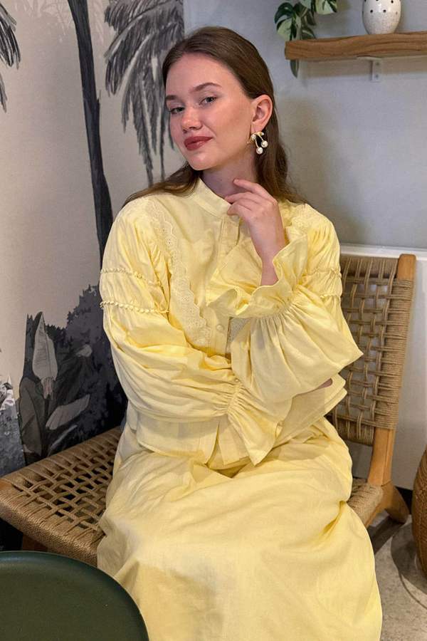 Duru Lace Shirt Butter Yellow - 5