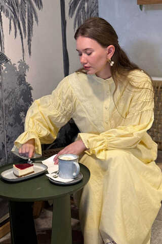 Duru Lace Shirt Butter Yellow - 8