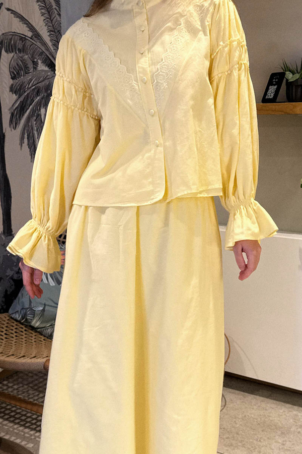 Duru Lace Shirt Butter Yellow - 7