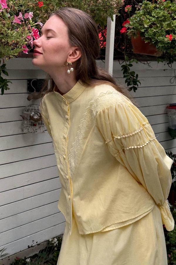 Duru Lace Shirt Butter Yellow - 6