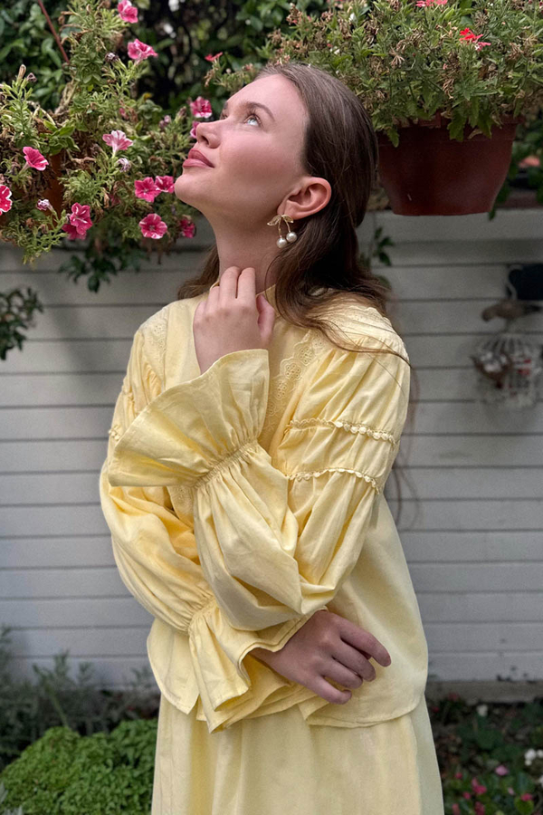 Duru Lace Shirt Butter Yellow - 9