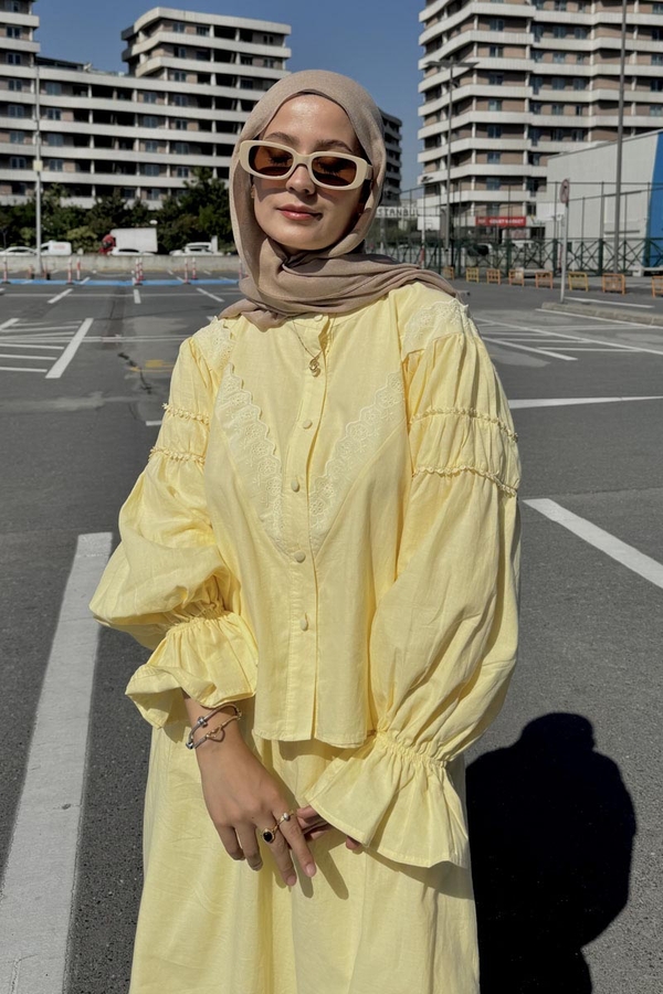 Duru Lace Shirt Butter Yellow 