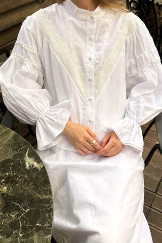 Duru Lace Shirt White - 1