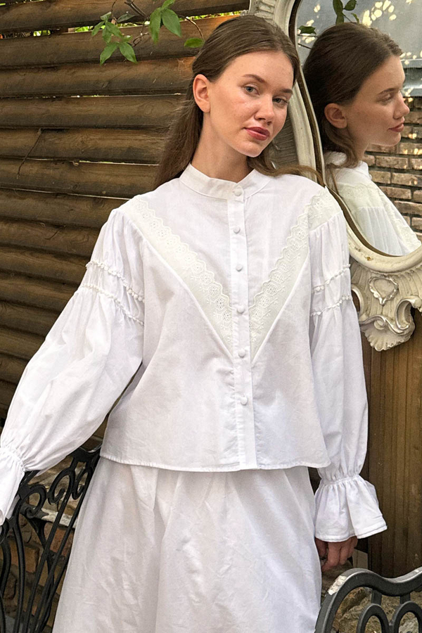 Duru Lace Shirt White - 2