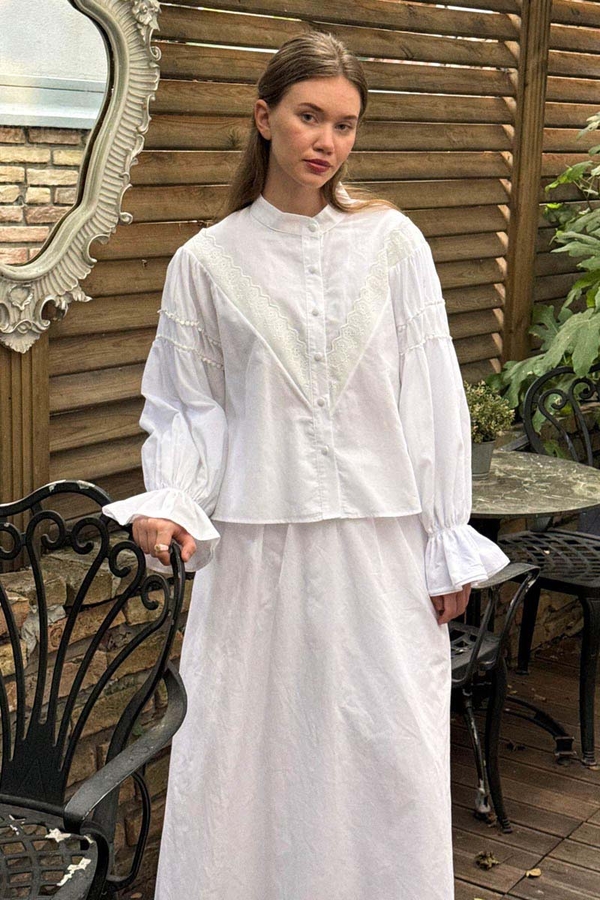 Duru Lace Shirt White - 7