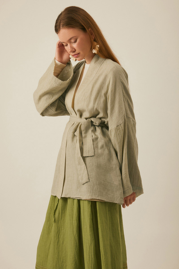 Düşük Kol Kimono Taş - 15