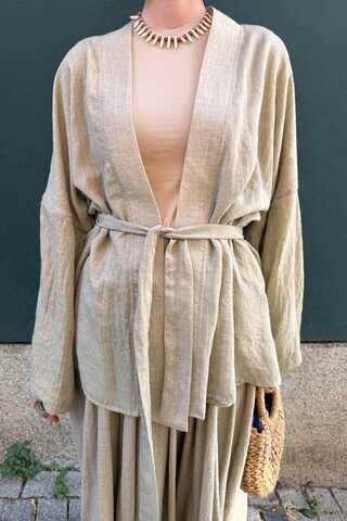 Düşük Kol Kimono Taş - 9