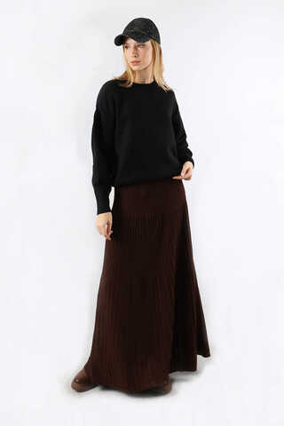 Düşük Kol Kısa Kazak Siyah - 2