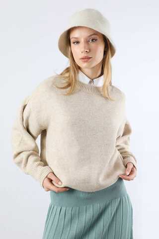 Düşük Kol Kısa Kazak Taş - 1