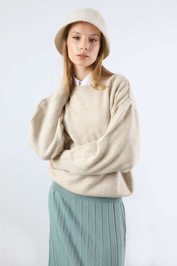 Düşük Kol Kısa Kazak Taş - 3