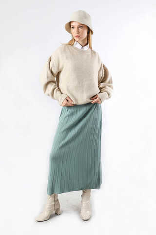 Düşük Kol Kısa Kazak Taş - 4