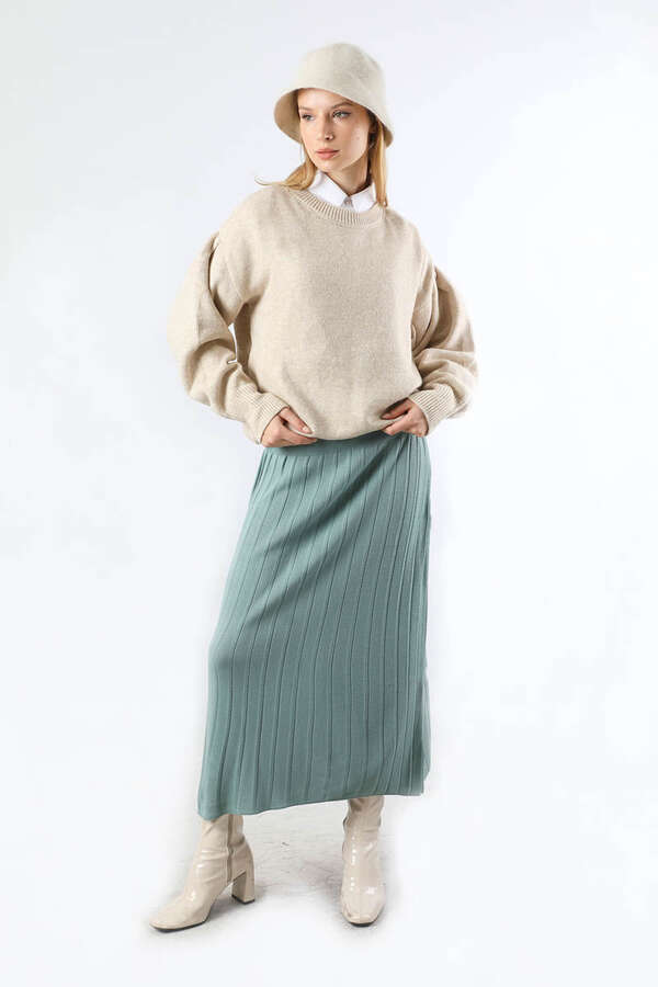 Düşük Kol Kısa Kazak Taş - 4