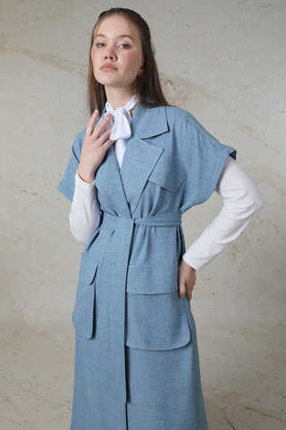 Cepli Yelek Takım Bebe Mavisi - 2