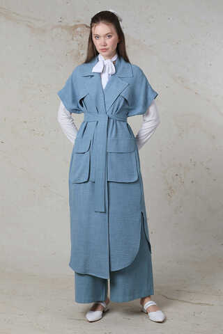 Cepli Yelek Takım Bebe Mavisi - 3