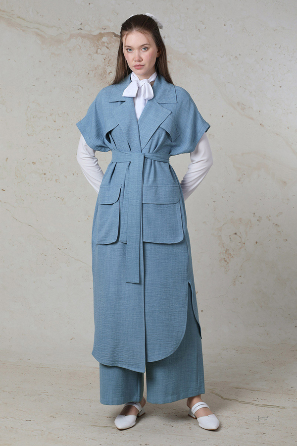 Cepli Yelek Takım Bebe Mavisi - 3