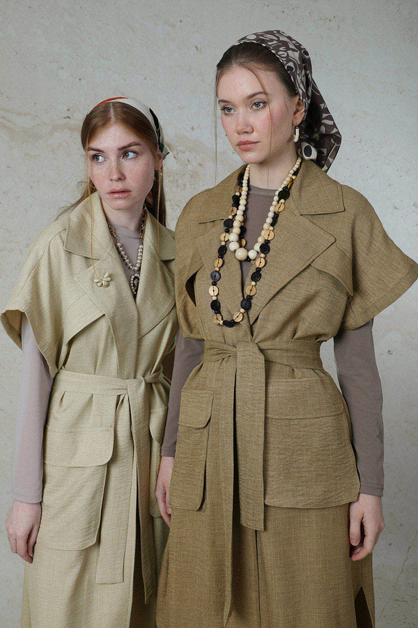 Cepli Yelek Takım Camel - 5