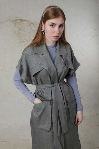 Cepli Yelek Takım Gri - 5