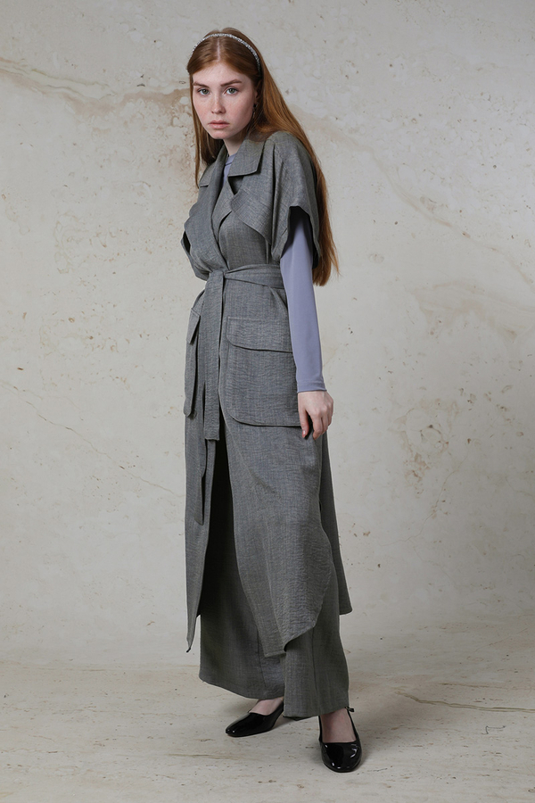 Cepli Yelek Takım Gri - 3