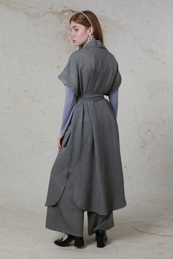 Cepli Yelek Takım Gri - 6