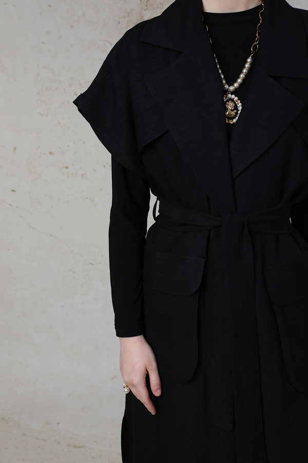 Cepli Yelek Takım Siyah - 4