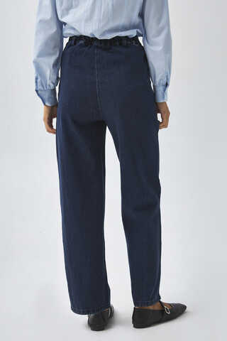 Düz Kesim Denim Pantolon Açık Mavi - 8