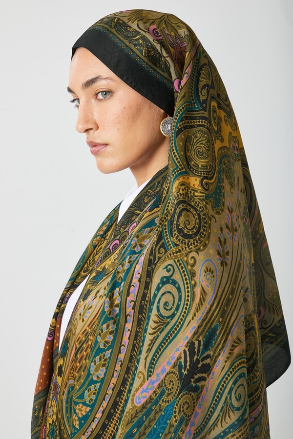 Ebruli Desen Şal Haki - 3