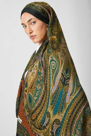Ebruli Desen Şal Haki - 4