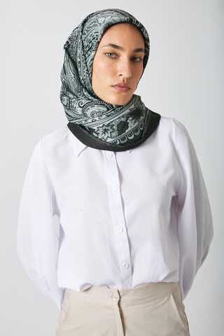 Ebruli Desen Şal Siyah - 2