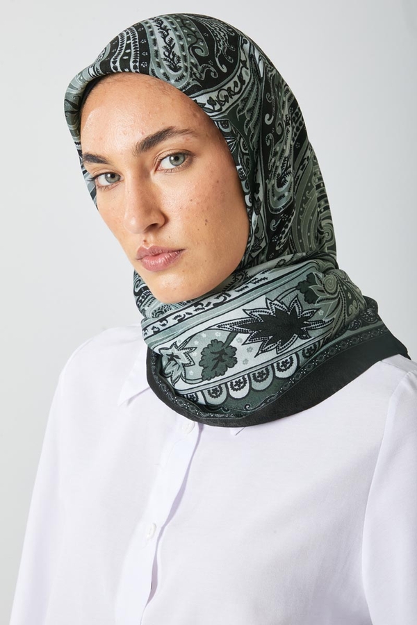 Ebruli Desen Şal Siyah - 3