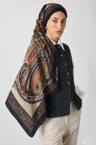 Ebruli Desen Şal Taba - 1