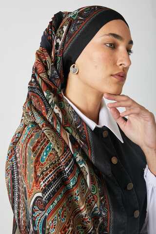 Ebruli Desen Şal Taba - 2