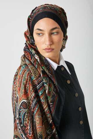 Ebruli Desen Şal Taba - 3