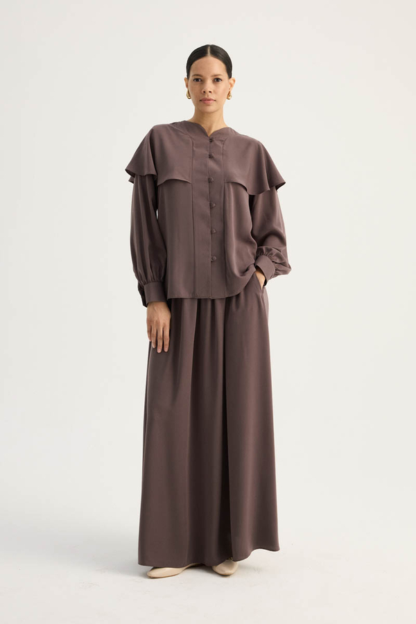 Efil Etek Takım Kahverengi - 3