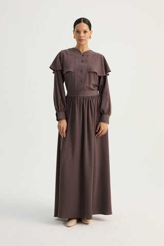 Efil Etek Takım Kahverengi - 5