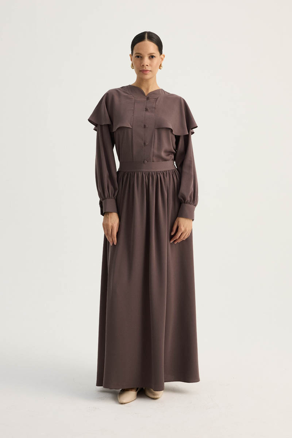 Efil Etek Takım Kahverengi - 5