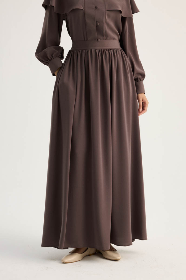 Efil Etek Takım Kahverengi - 7