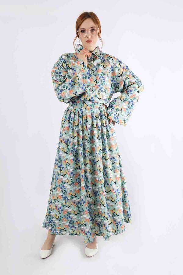 Eke Skirt Suit Mint - 1