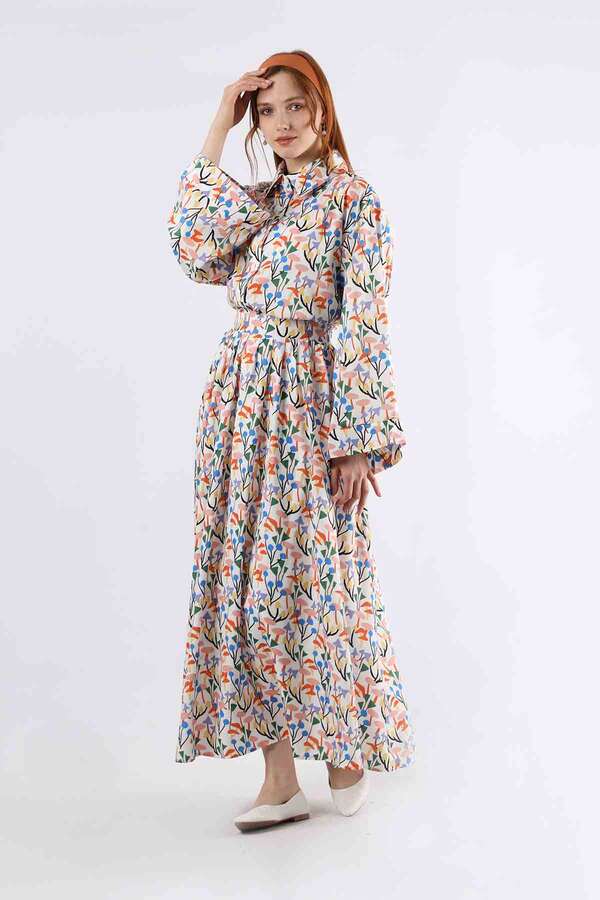 Eke Skirt Suit White - 1