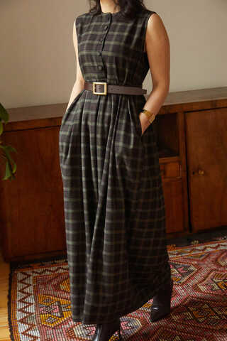 Ekose Desenli Jile Kahverengi - 7