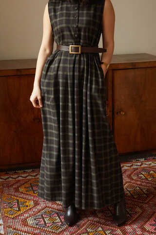 Ekose Desenli Jile Kahverengi - 8