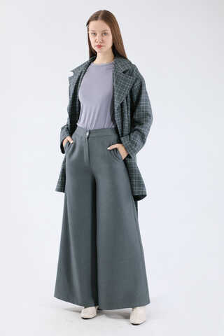 Ekose Kısa Ceket Takım Füme - 5