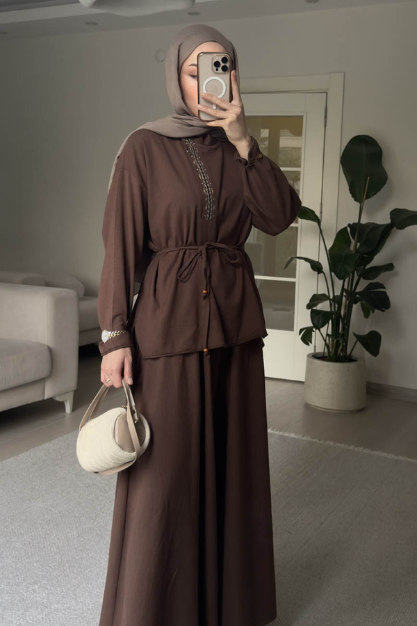 Elay Keten Takım Kahverengi - 3